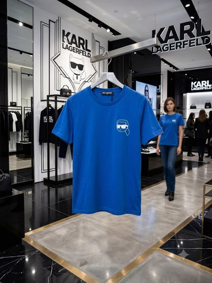 Karl Lagerfeld blue women's t shirt premium 245 GSM Lycra
