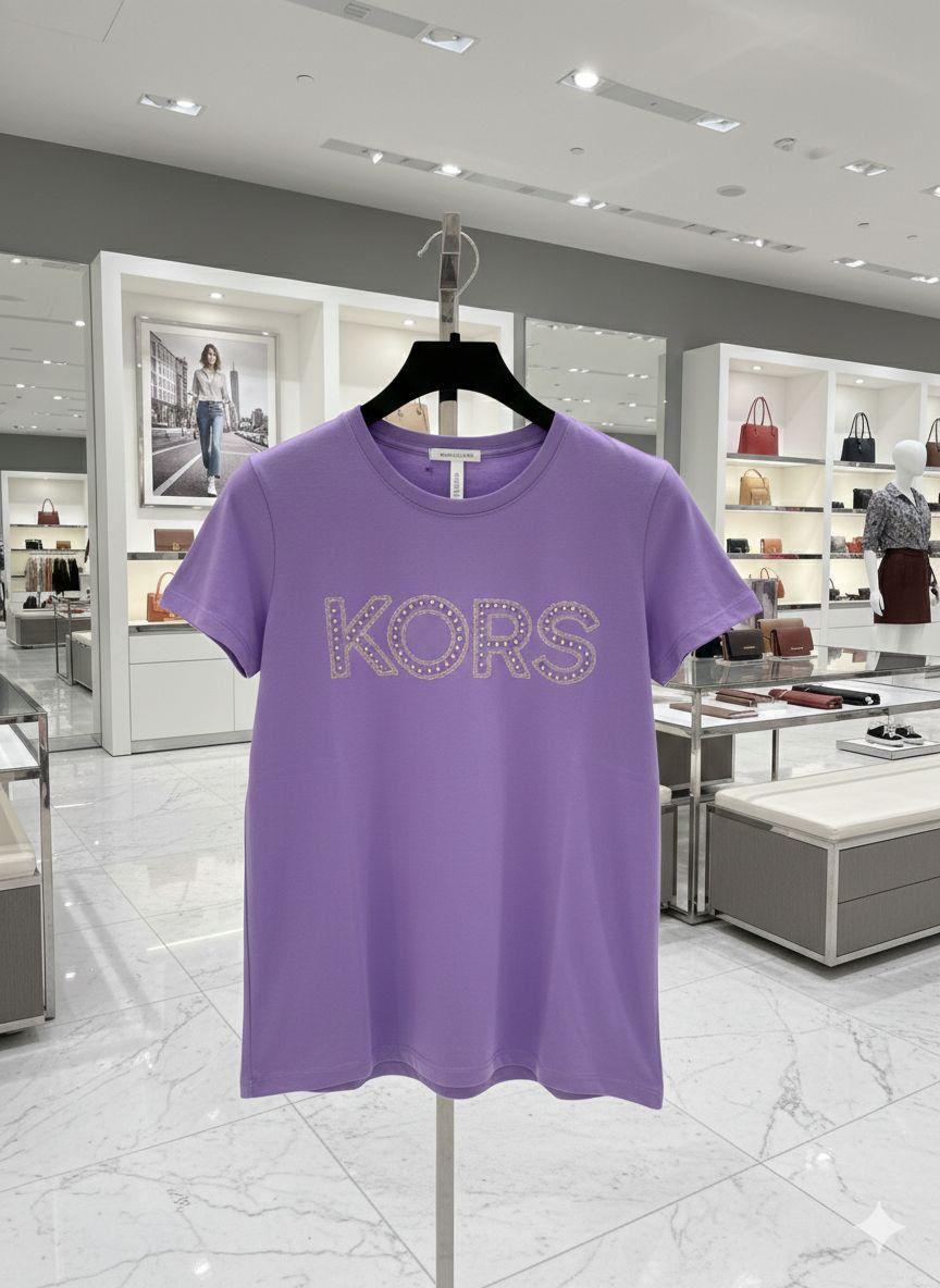 Michael Kors lilac women's t shirt premium womens summer top
