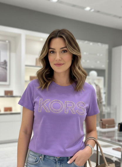 Michael Kors lilac western women's wear clothing tee
