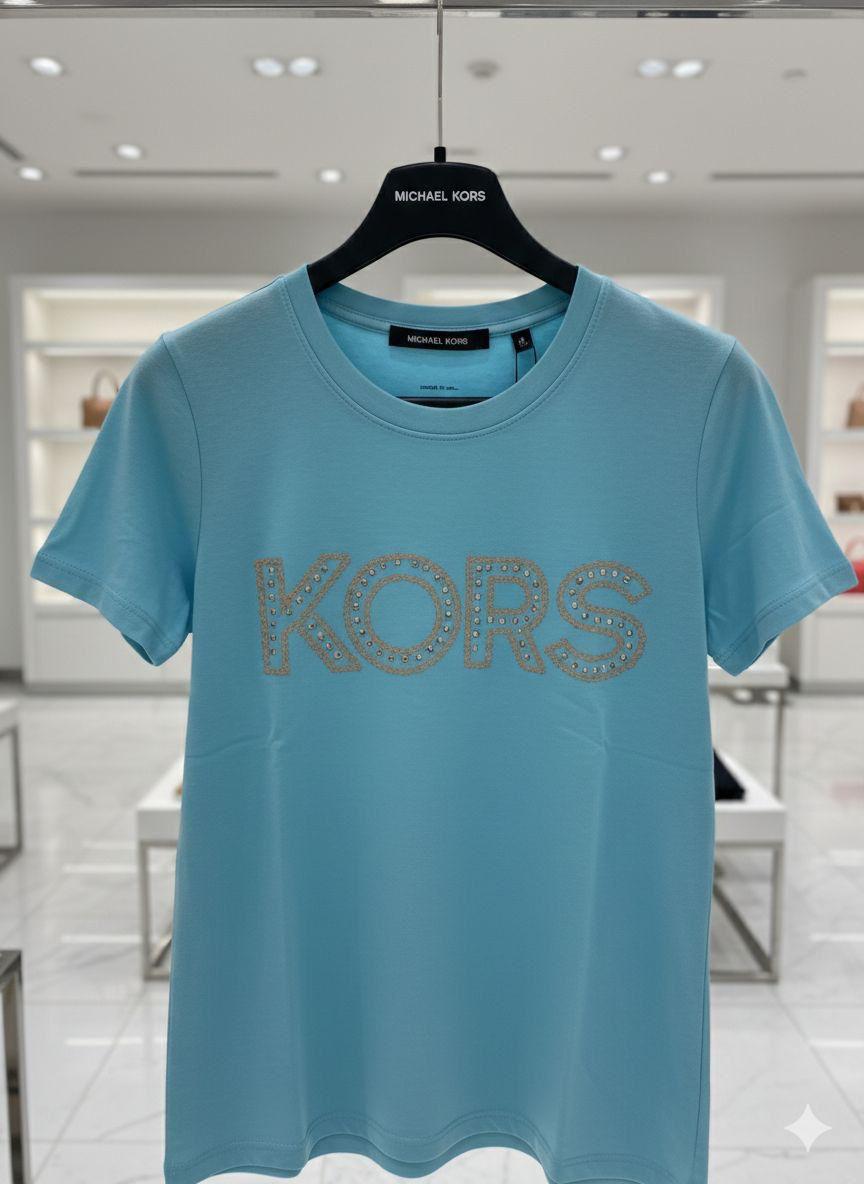 Michael Kors sky blue women's t shirt premium summer top
