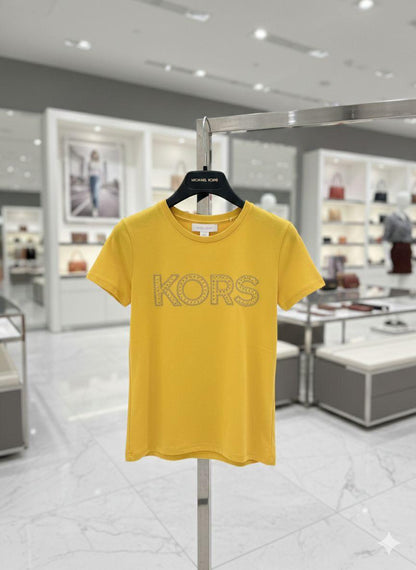Michael Kors yellow women's t shirt premium womens summer top
