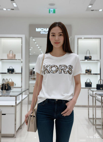 Michael Kors white western women's wear clothing tee
