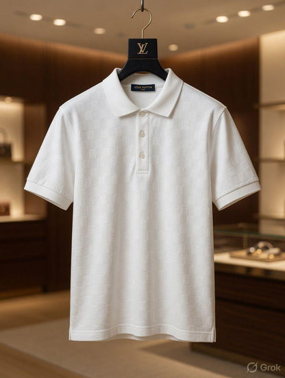 Louis Vuitton white women's polo t shirt premium summer top
