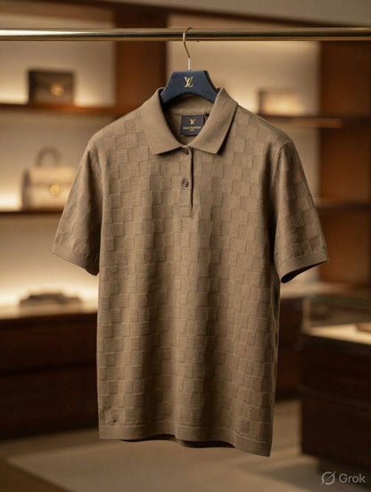 Louis Vuitton beige women's polo t shirt premium summer top
