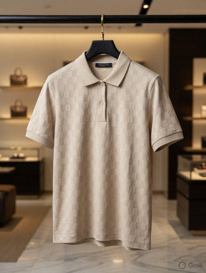Louis Vuitton Cream women's polo t shirt designer variant premium top
