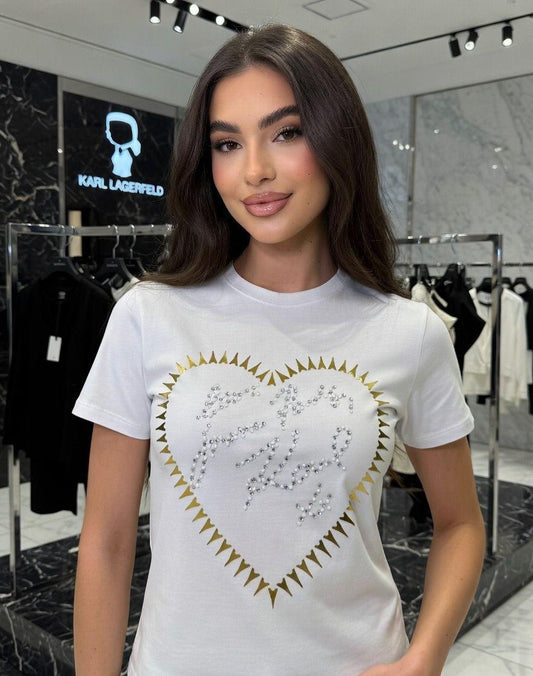 Premium white women's t shirt in heavy 235 GSM Lycra

