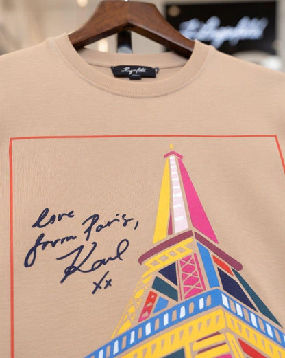 Beige womens summer tops Karl Lagerfeld women's wear

