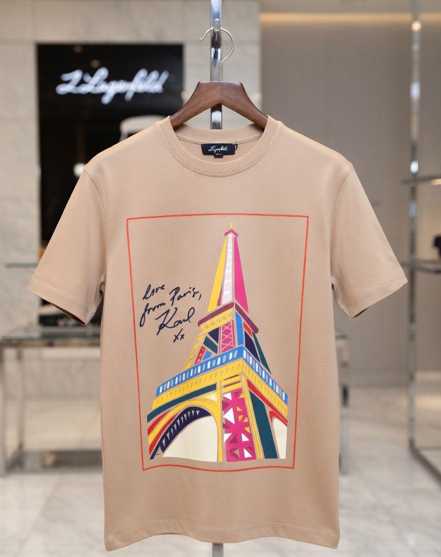 Karl Lagerfeld beige women's t shirt premium summer top
