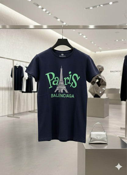 Balenciaga Navy women's t shirt premium womens summer top
