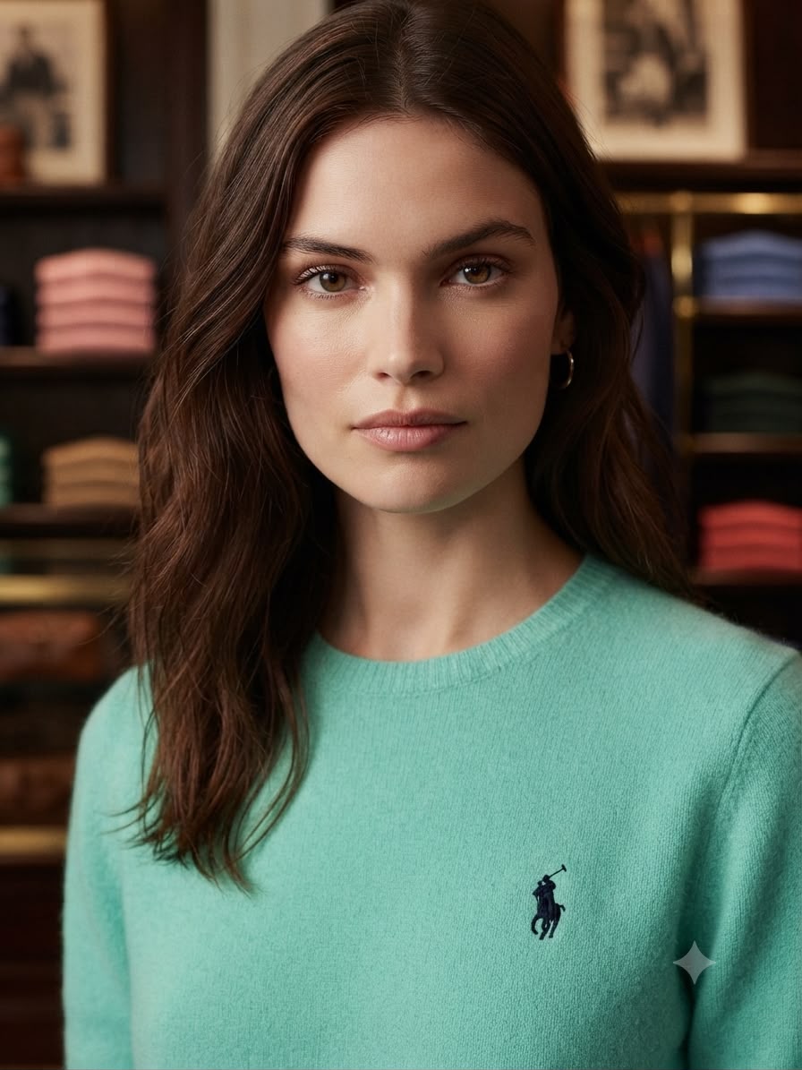 Ralph Lauren mint green premium knit pullover for women
