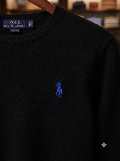 Black designer women's pullover Ralph Lauren premium knitwear
