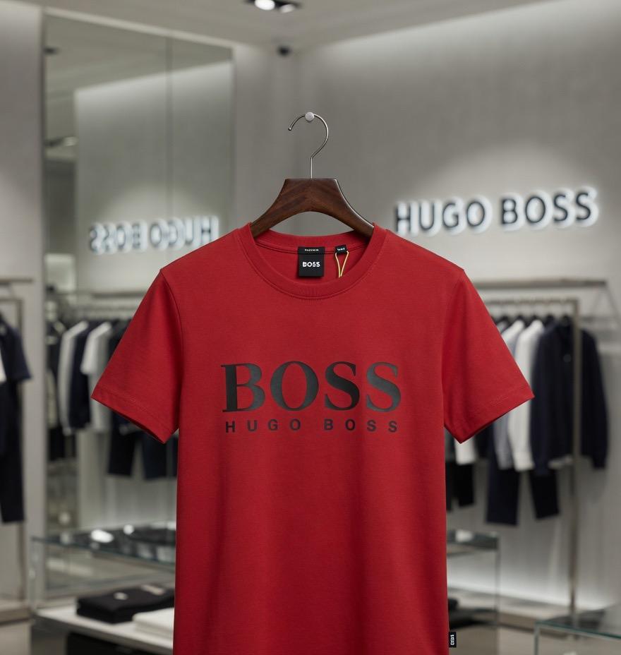 Hugo Boss red women's t shirt premium cotton summer top

