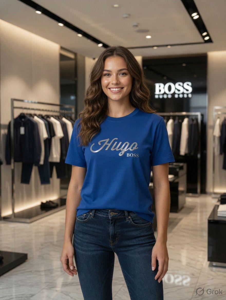Premium blue women's t shirt 290 GSM cotton
