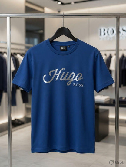 Hugo Boss blue women's t shirt premium cotton summer top

