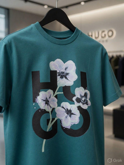 Teal blue womens summer tops Hugo Boss women's wear
