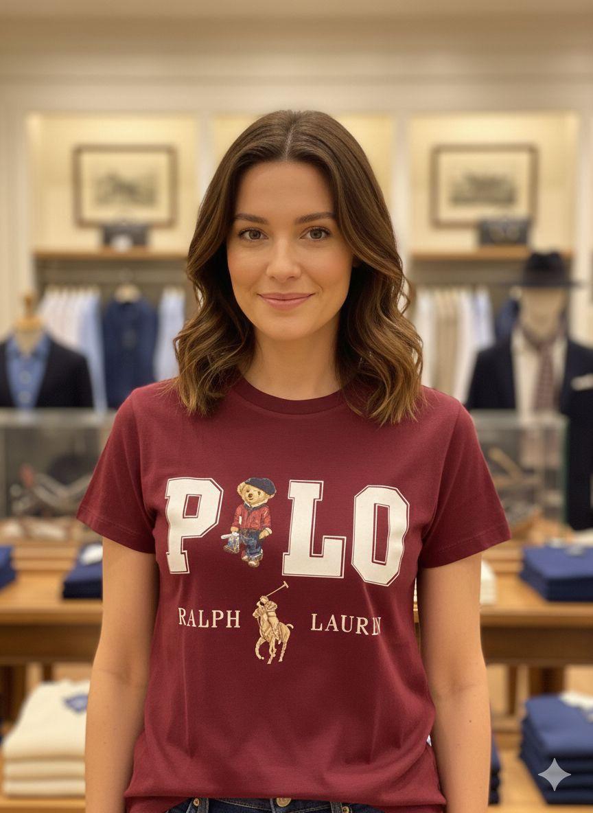 Ralph Lauren wine western women's wear clothing tee
