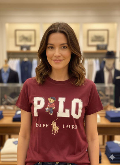 Ralph Lauren wine western women's wear clothing tee
