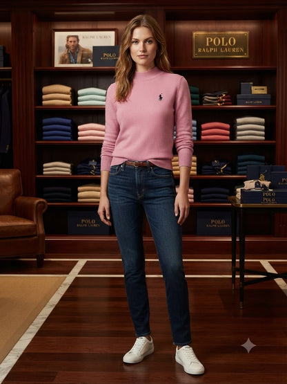 Ralph Lauren pink premium knit pullover for women
