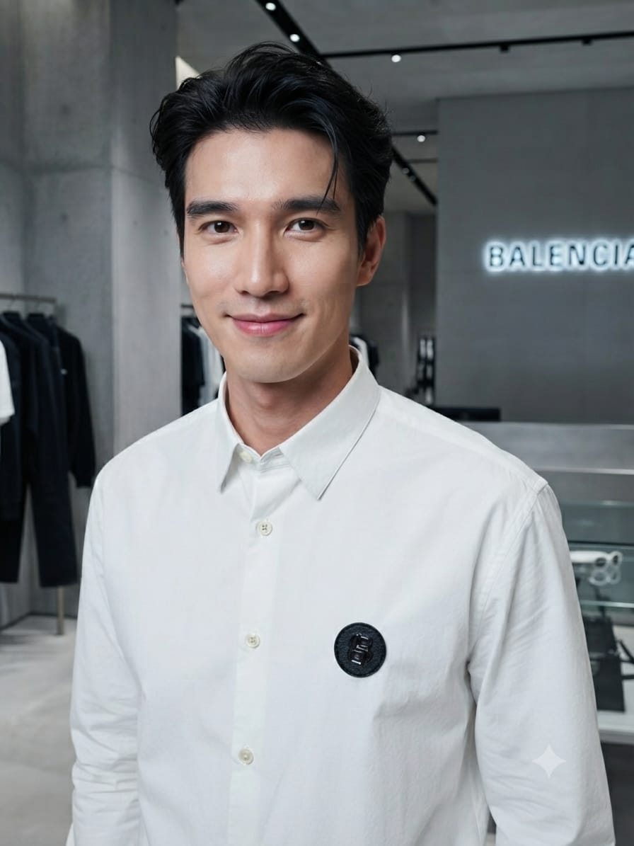 BALENCIAGA 2026 white regular fit shirt detailed view