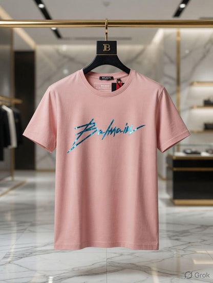 Balmain pink women's t shirt premium womens summer top
