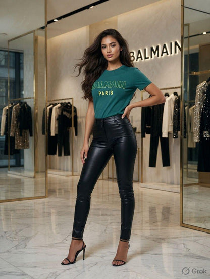 Premium teal green women's t shirt casual wear
