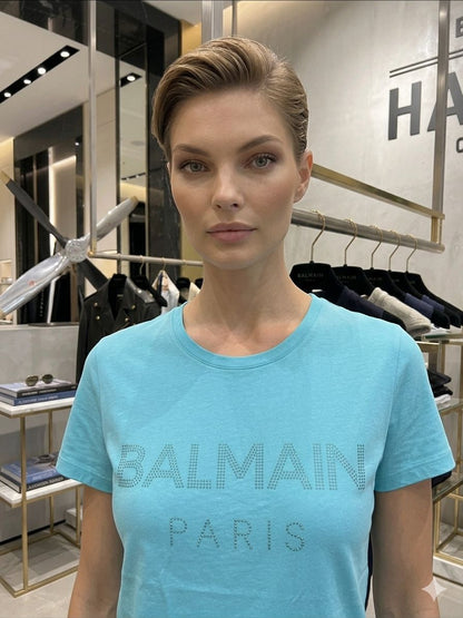 Sky blue womens summer tops premium women's wear
