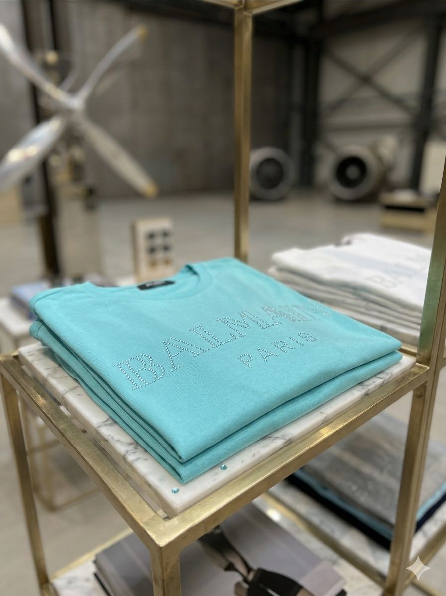 Premium sky blue women's t shirt designer wear
