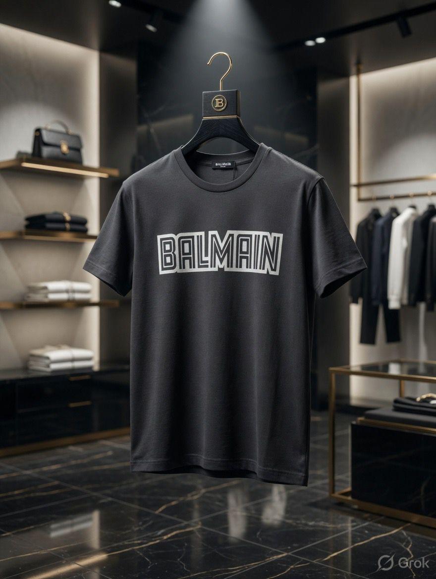 Balmain grey women's t shirt premium womens summer top
