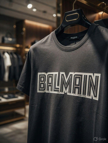 Grey womens summer tops Balmain women's wear

