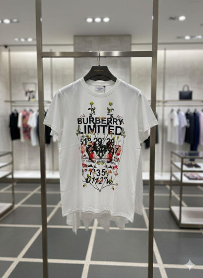 Burberry white women's t shirt premium womens summer top
