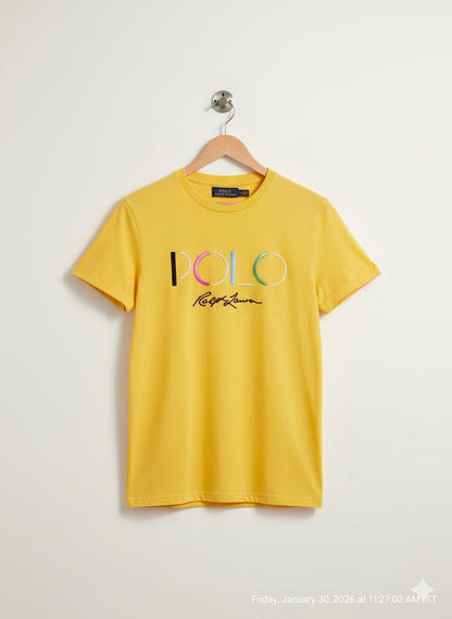 Ralph Lauren yellow women's t shirt premium womens summer top