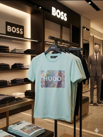 Hugo Boss light Blue women's t shirt premium cotton summer top