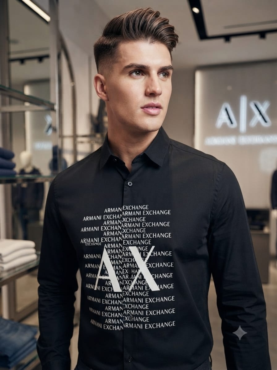 ARMANI 2026 black shirt celebrity fashion trend