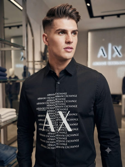 ARMANI 2026 black shirt celebrity fashion trend