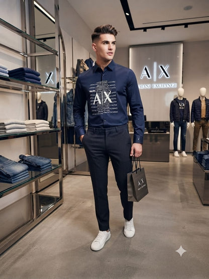 ARMANI 2026 blue fashion shirt original accessories