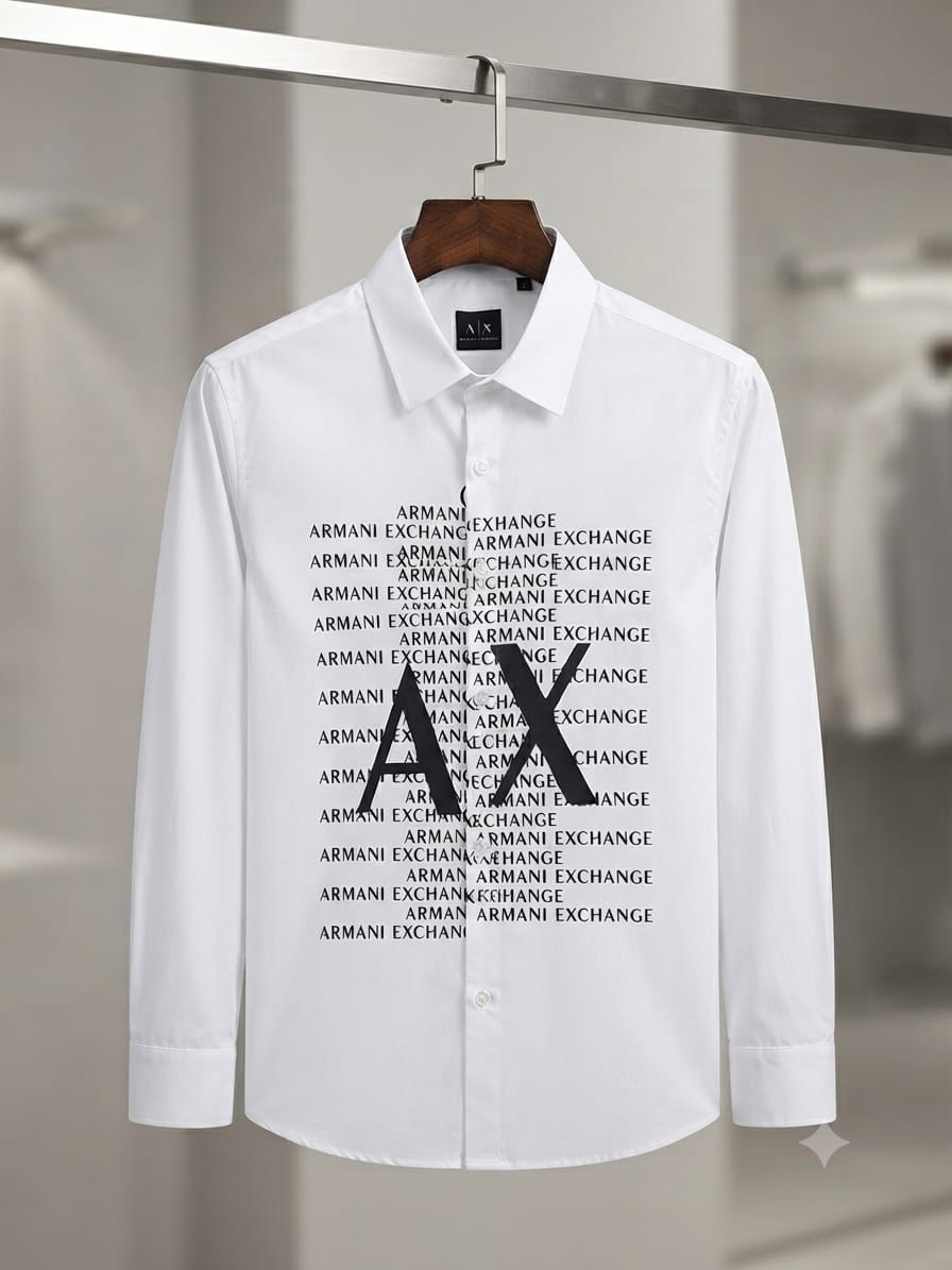 ARMANI 2026 premium white shirt detailed view