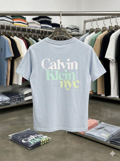 Calvin Klein sky blue women's t shirt premium cotton summer top