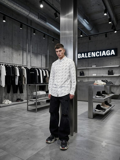 BALENCIAGA 2026 white regular fit cotton shirt fashion wear