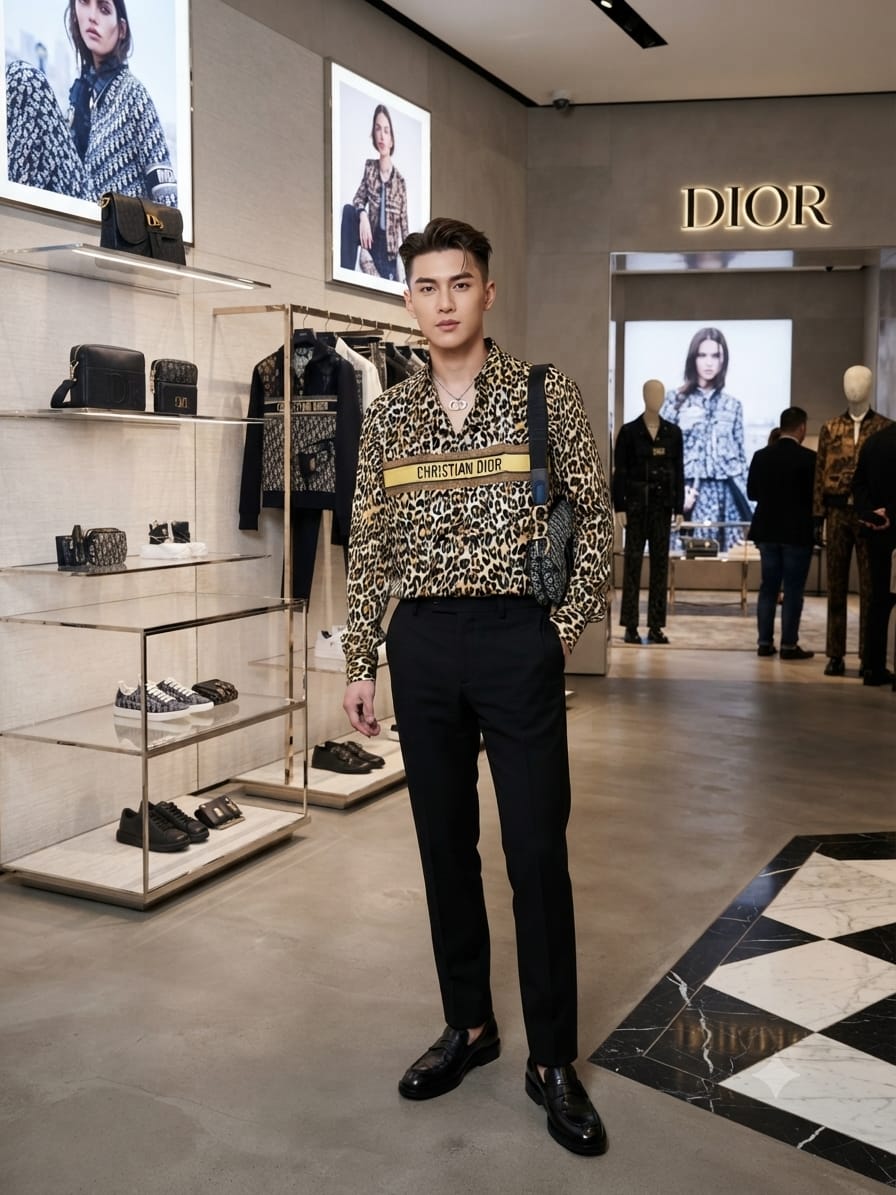 DIOR 2026 premium brown cotton shirt fashion wear