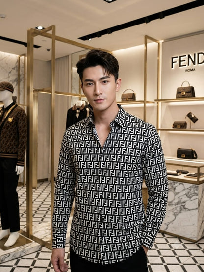 FENDI 2026 premium black shirt fashion wear