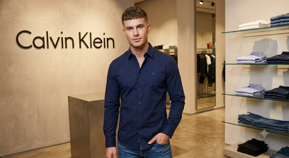 CALVIN KLEIN 2026 navy blue regular fit shirt original accessories