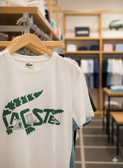 Lacoste white women's t shirt premium womens summer top
