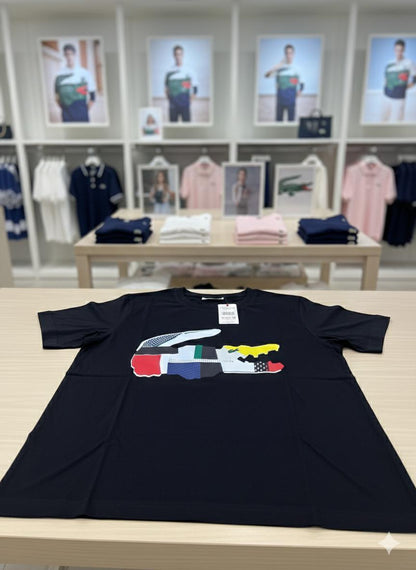 Lacoste navy blue women's t shirt premium womens summer top
