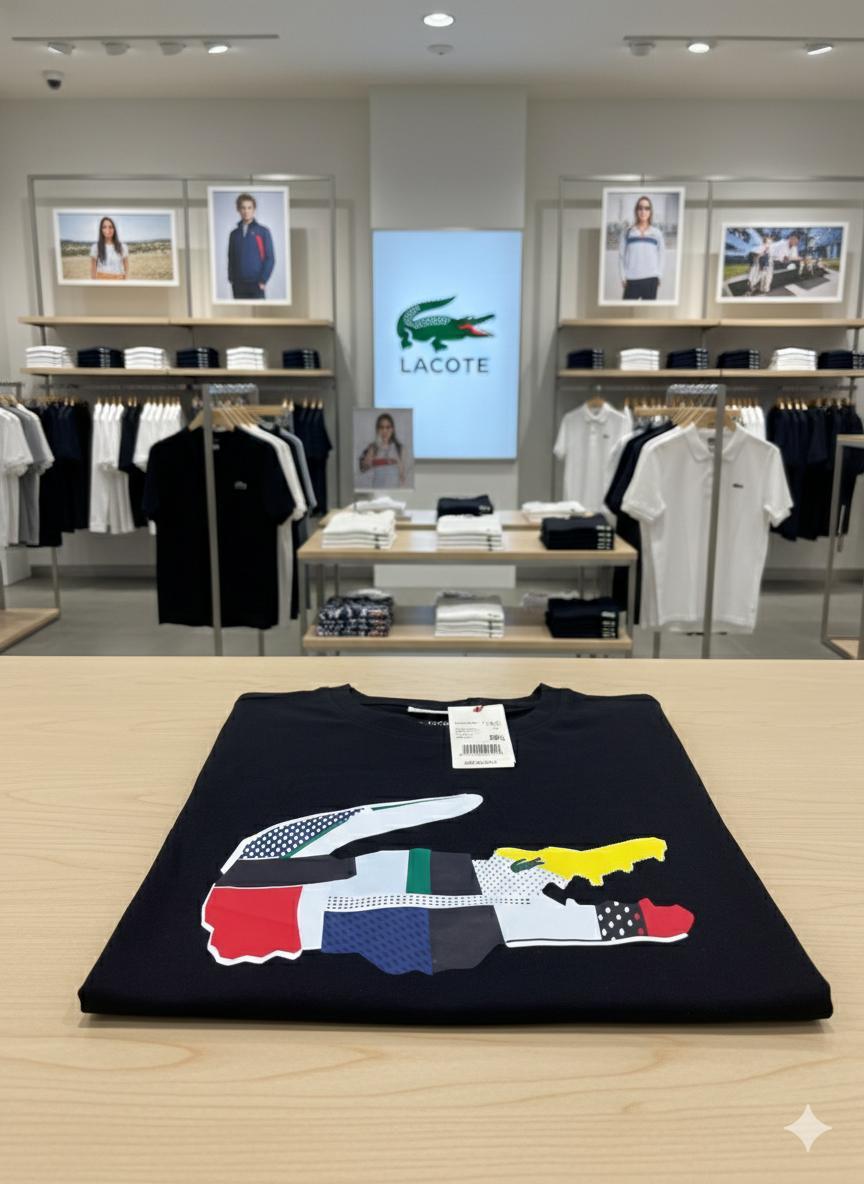 Lacoste navy western women's wear clothing tee