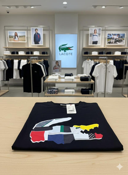 Lacoste navy western women's wear clothing tee