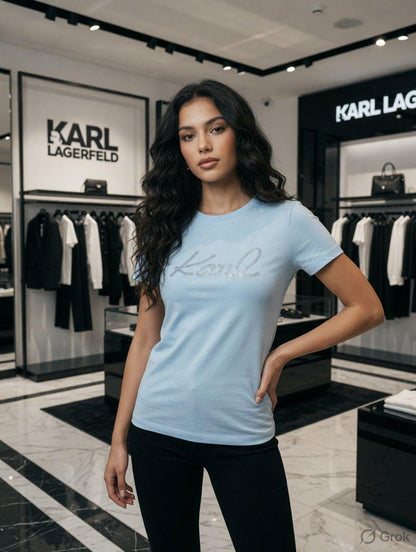 Karl Lagerfeld Women's Oversized T Shirt | Baggy Summer Tops FASHION MYST
