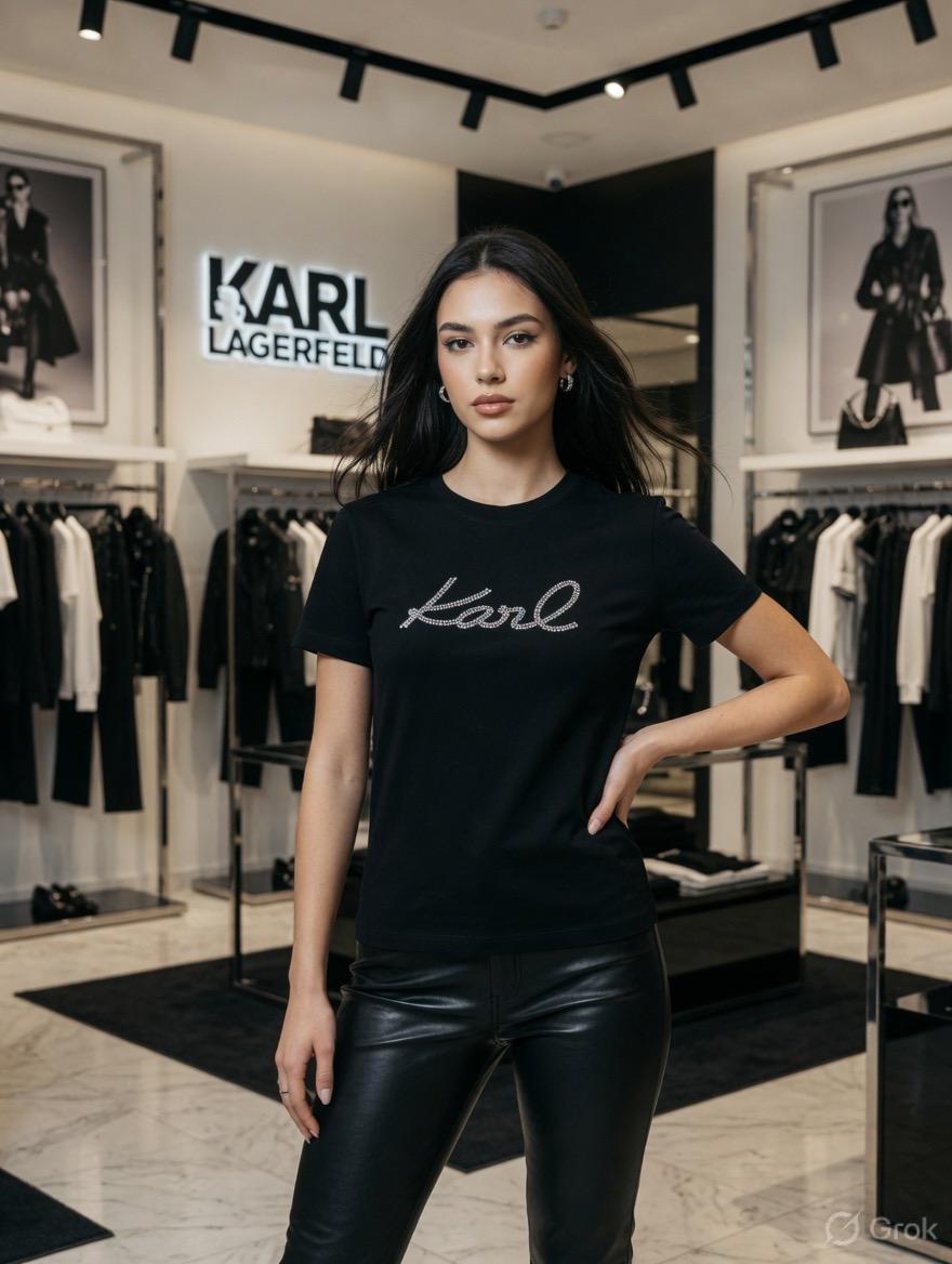 Karl Lagerfeld Women's Oversized T Shirt | Baggy Summer Tops FASHION MYST