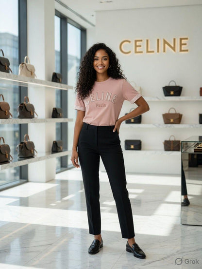 Pink womens summer tops Celine women's wear