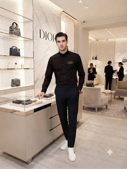 DIOR 2026 premium black cotton shirt fashion wear