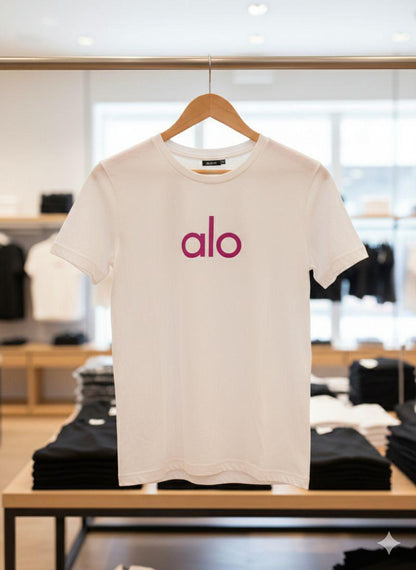 ALO white women's t shirt premium womens summer tops